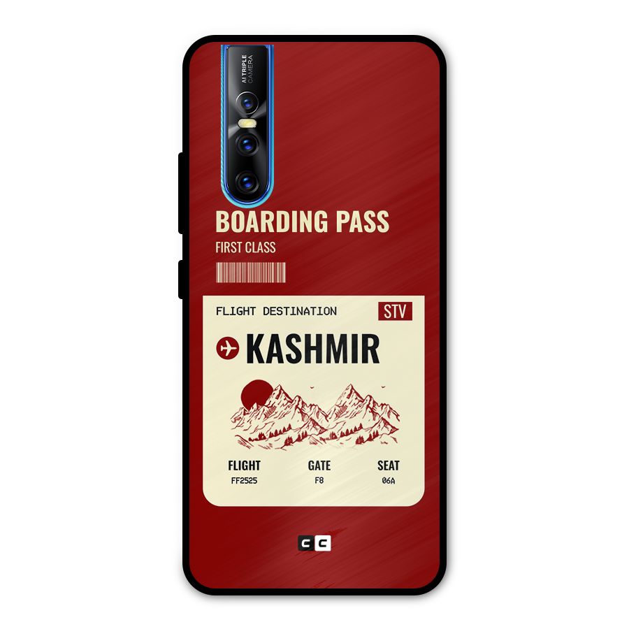 Kashmir Boarding Pass Metal Back Case for Vivo V15 Pro