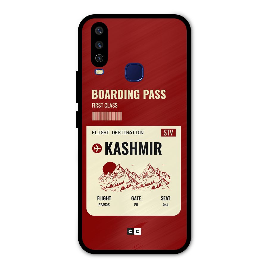 Kashmir Boarding Pass Metal Back Case for Vivo V17