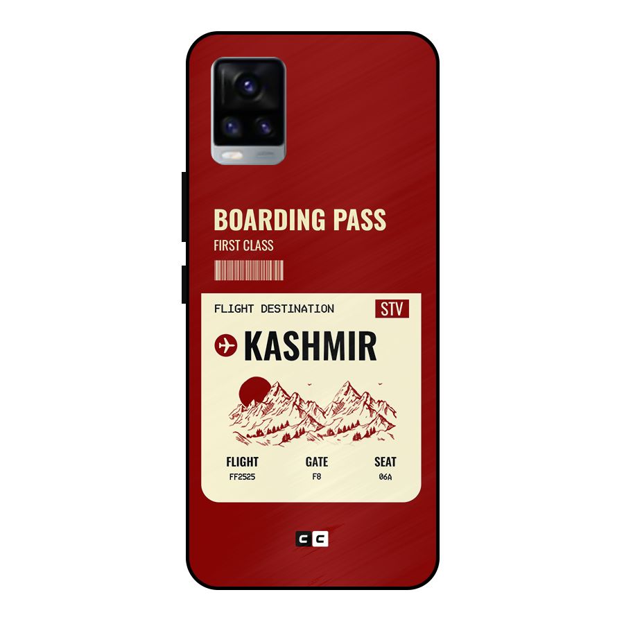 Kashmir Boarding Pass Metal Back Case for Vivo V20 2021