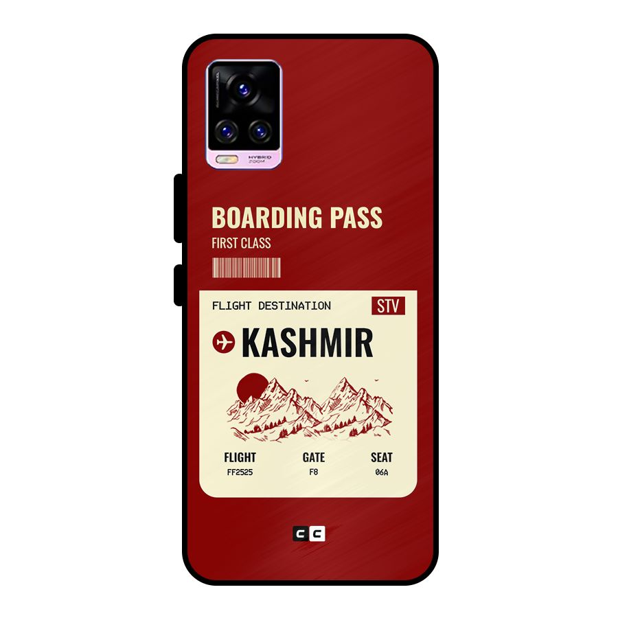 Kashmir Boarding Pass Metal Back Case for Vivo V20 Pro