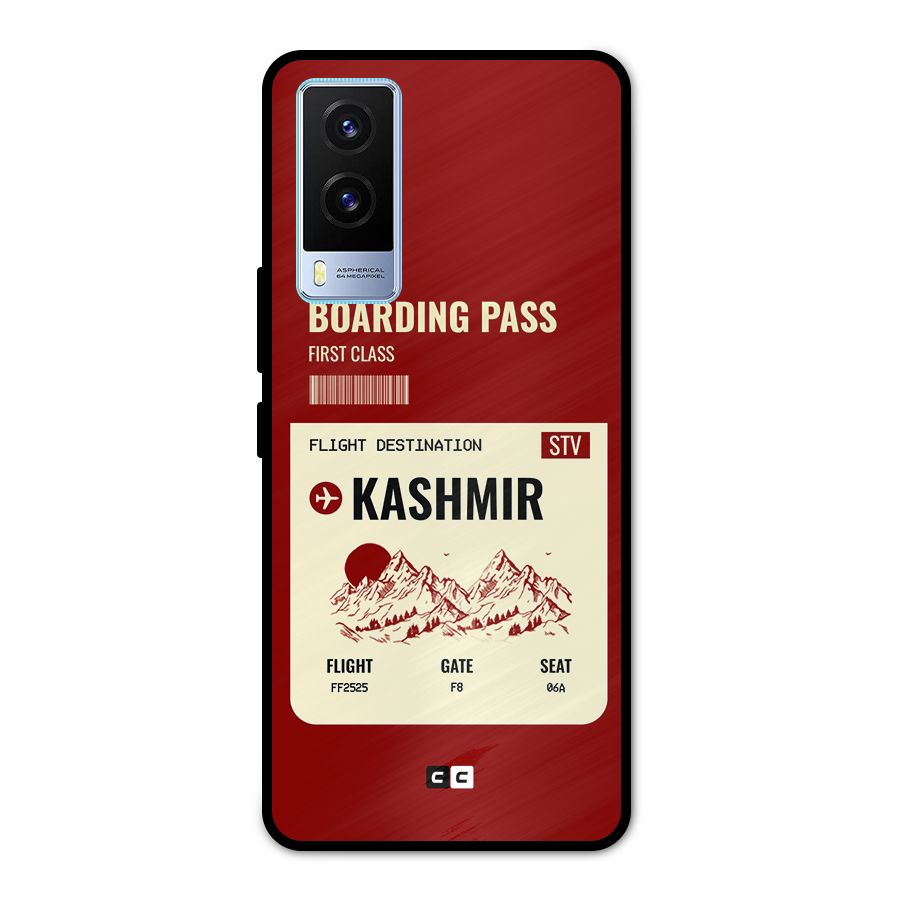 Kashmir Boarding Pass Metal Back Case for Vivo V21e 5G