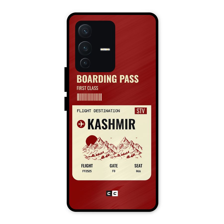 Kashmir Boarding Pass Metal Back Case for Vivo V23 5G