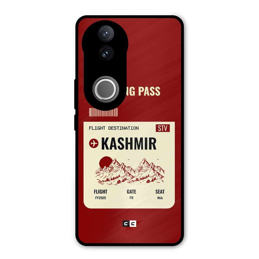 Kashmir Boarding Pass Metal Back Case for Vivo V50e