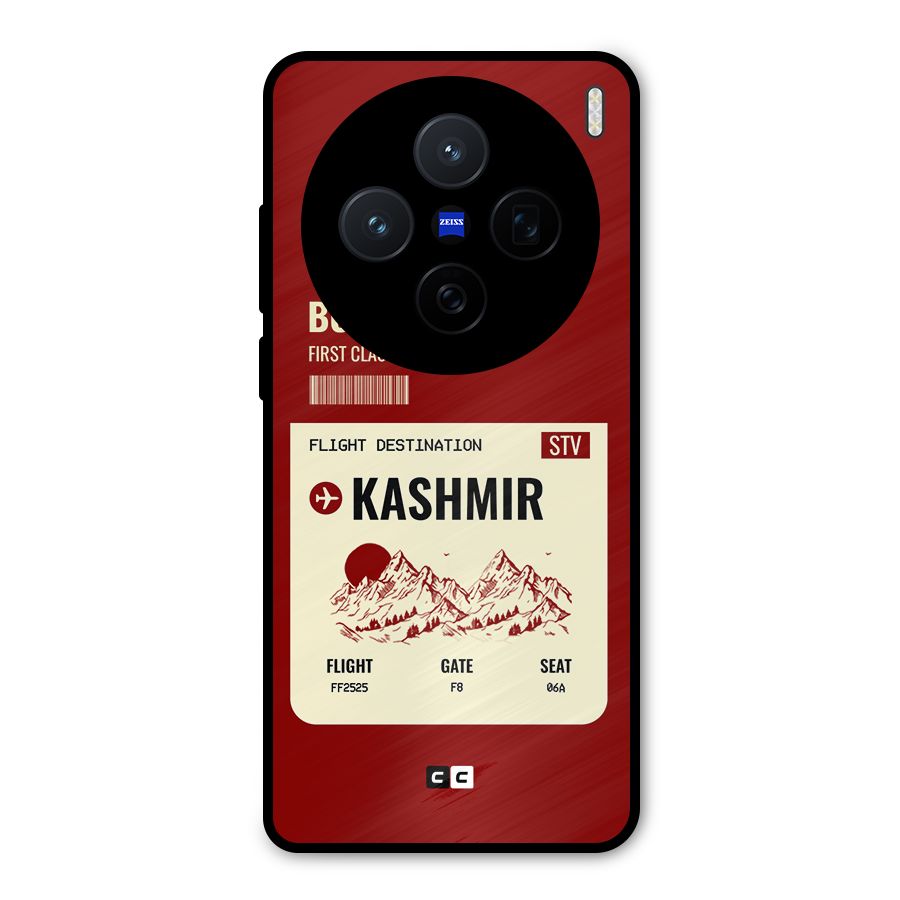 Kashmir Boarding Pass Metal Back Case for Vivo X200