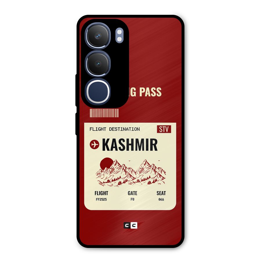 Kashmir Boarding Pass Metal Back Case for Vivo Y29