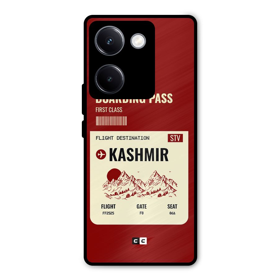 Kashmir Boarding Pass Metal Back Case for Vivo Y300 Plus
