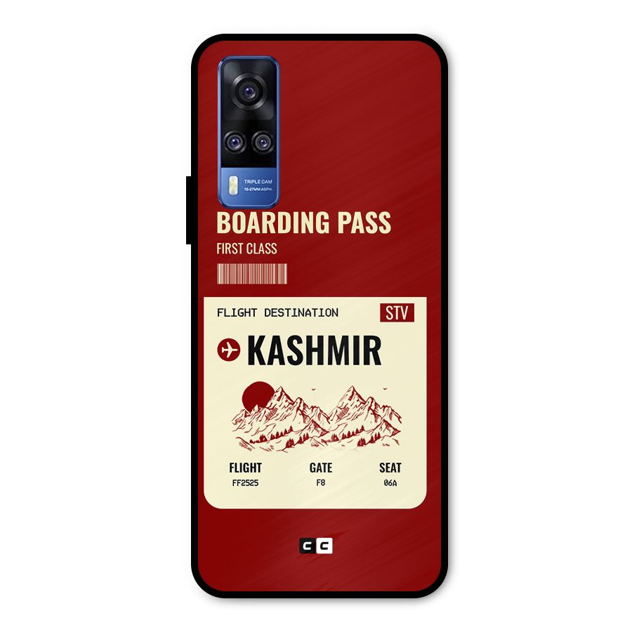 Kashmir Boarding Pass Metal Back Case for Vivo Y31