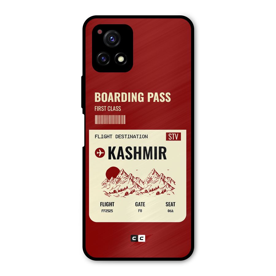 Kashmir Boarding Pass Metal Back Case for Vivo Y72 5G