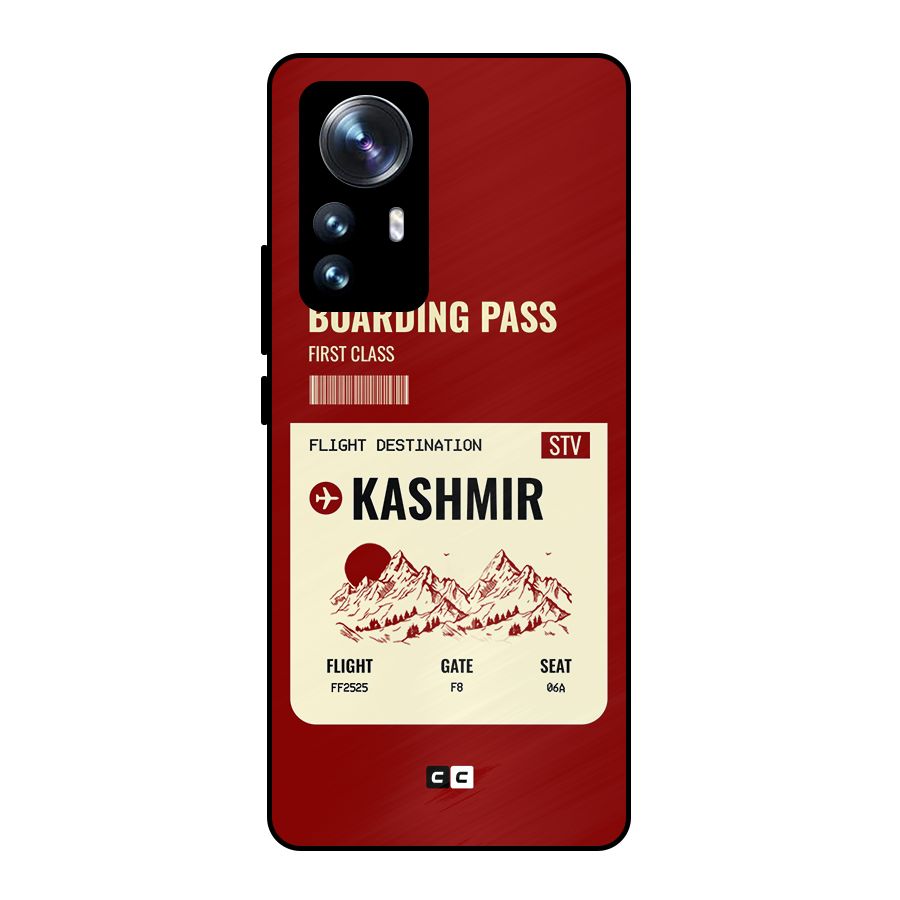 Kashmir Boarding Pass Metal Back Case for Xiaomi 12 Pro