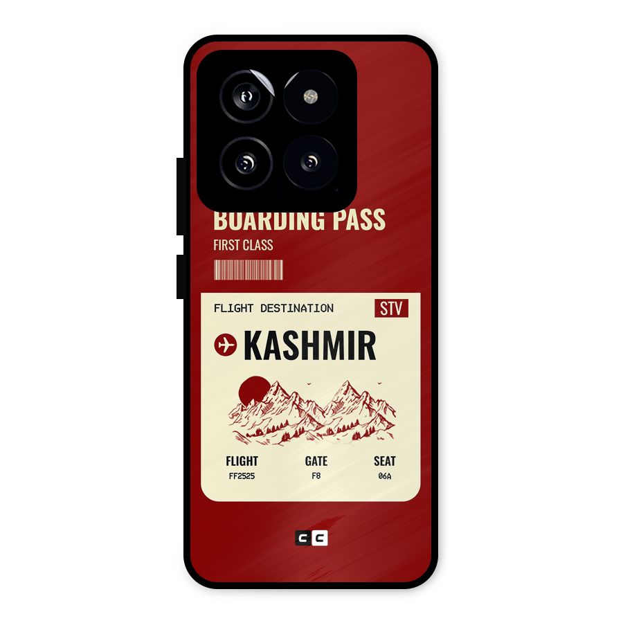 Kashmir Boarding Pass Metal Back Case for Xiaomi 14