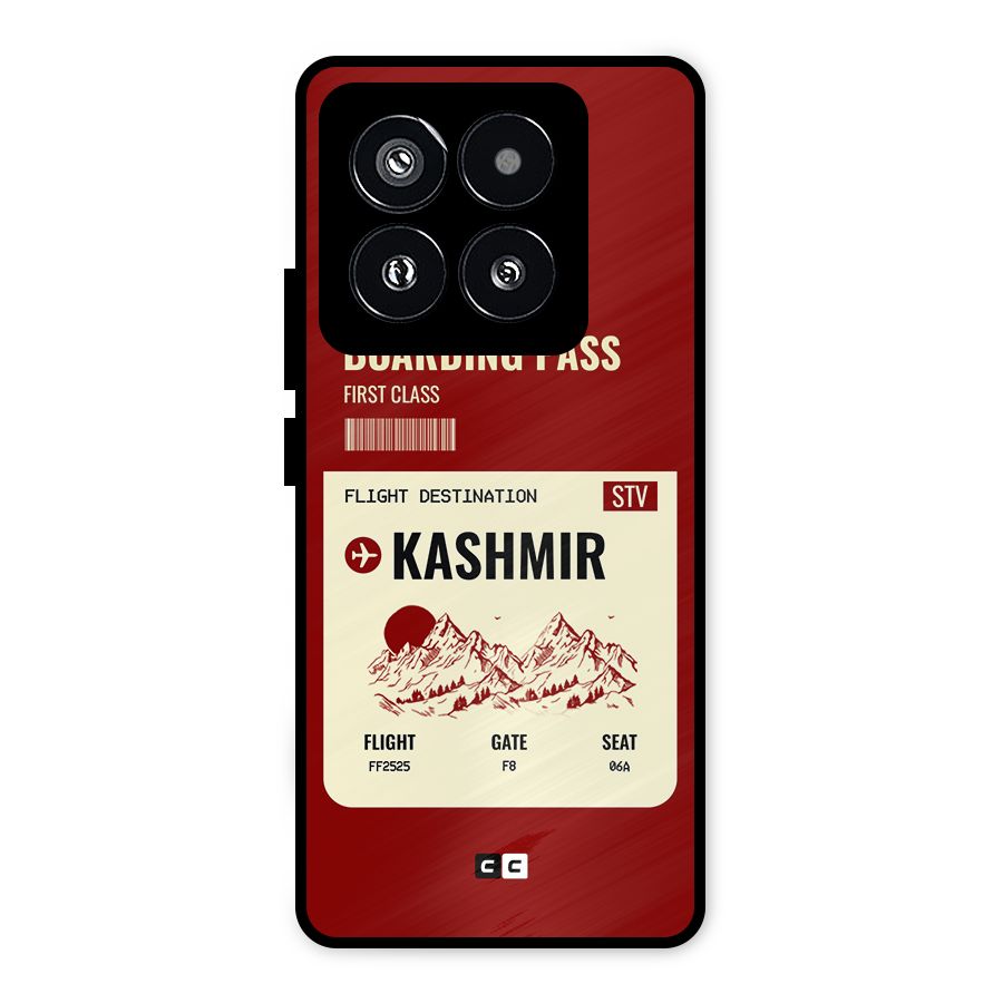 Kashmir Boarding Pass Metal Back Case for Xiaomi 14 Pro