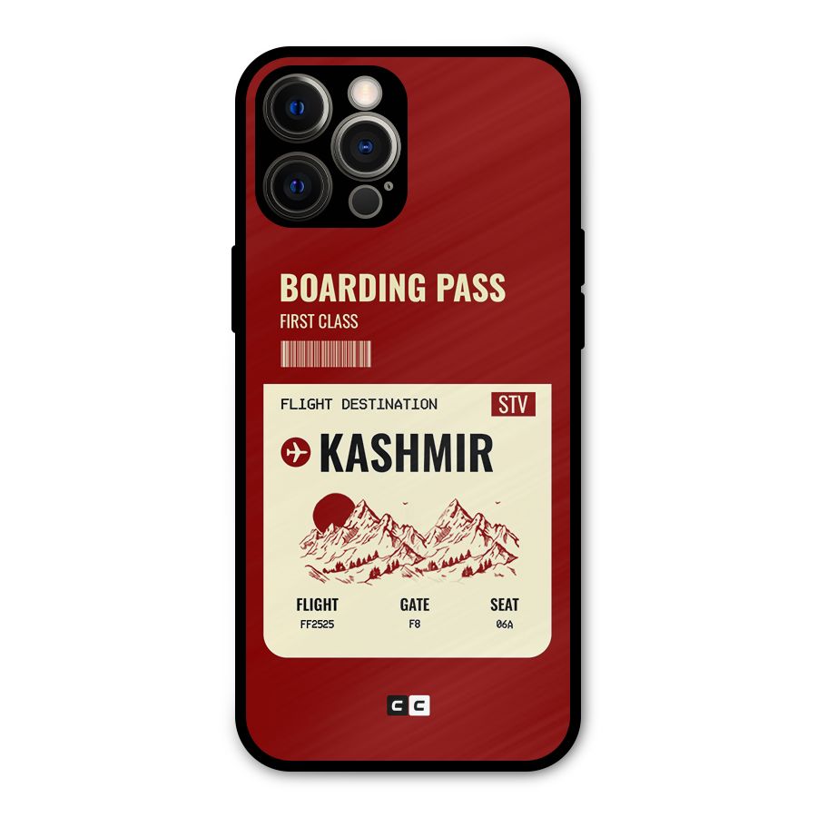 Kashmir Boarding Pass Metal Back Case for iPhone 12 Pro Max