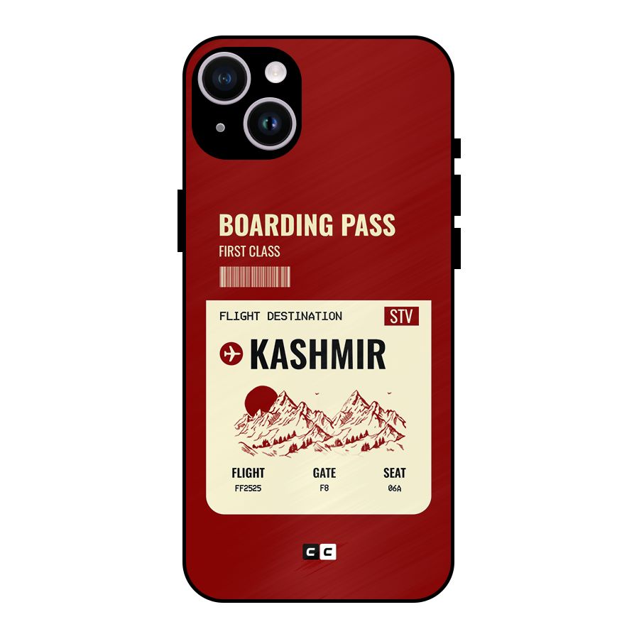 Kashmir Boarding Pass Metal Back Case for iPhone 14 Plus