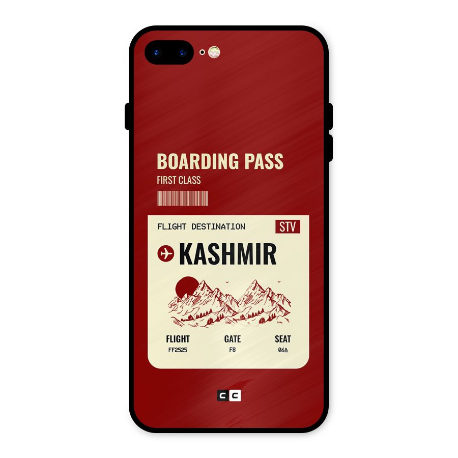 Kashmir Boarding Pass Metal Back Case for iPhone 8 Plus