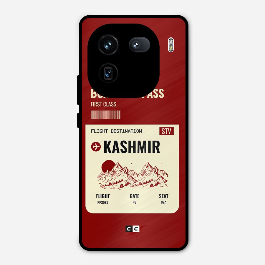 Kashmir Boarding Pass Metal Back Case for iQOO 12