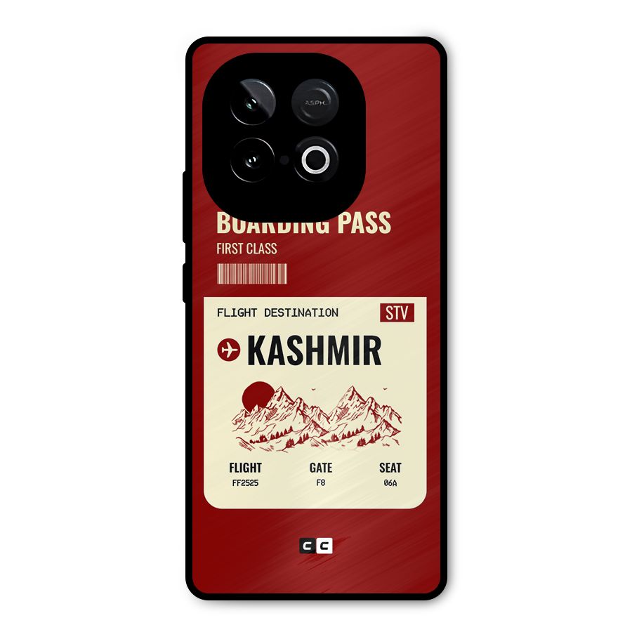 Kashmir Boarding Pass Metal Back Case for iQOO Neo 10