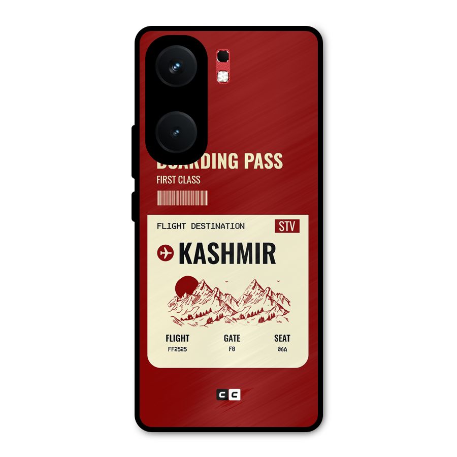 Kashmir Boarding Pass Metal Back Case for iQOO Neo 9 Pro