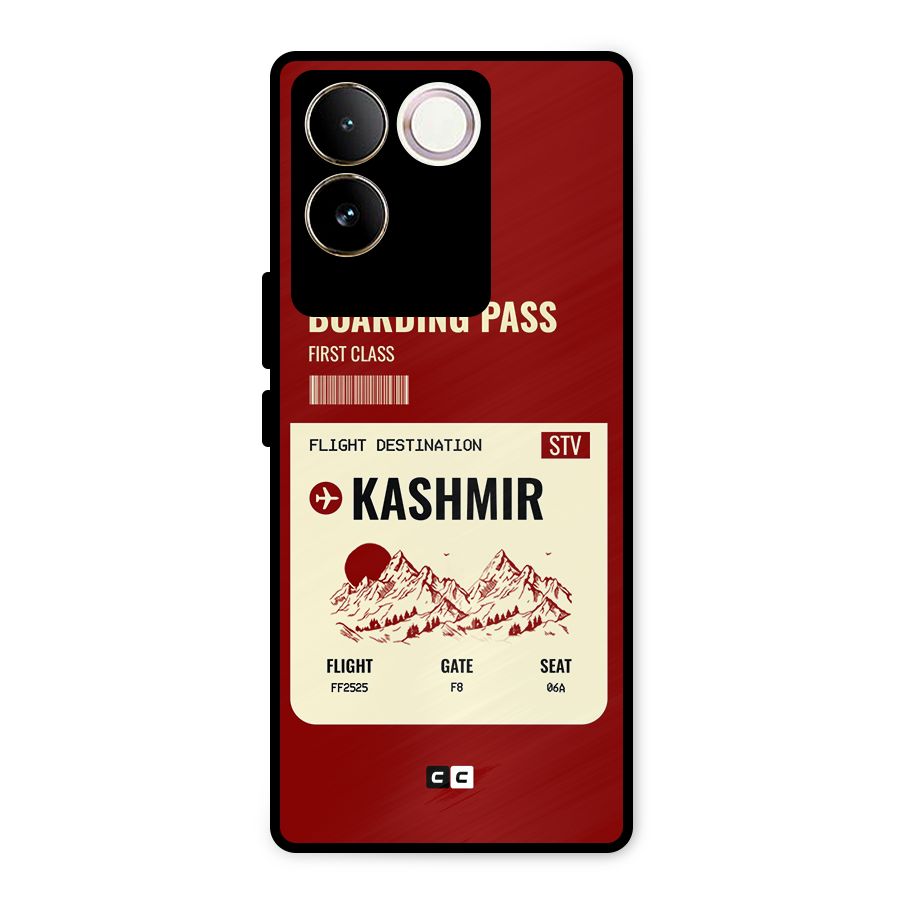 Kashmir Boarding Pass Metal Back Case for iQOO Z7 Pro
