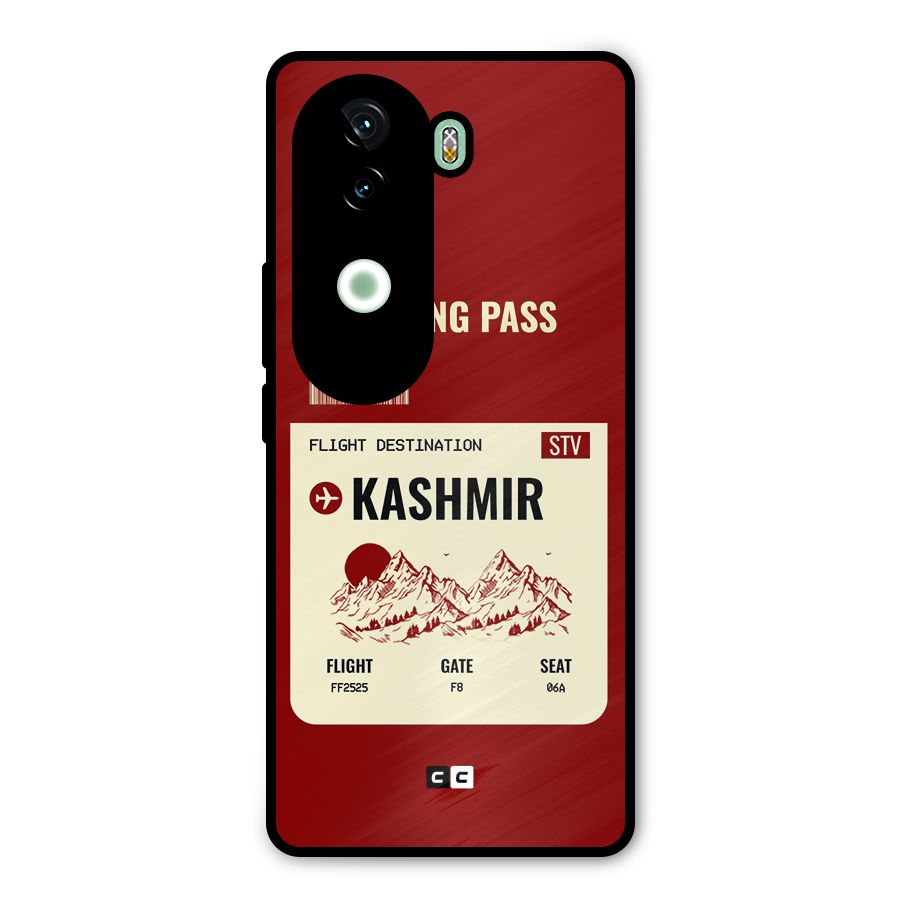 Kashmir Boarding Pass Metal Back Case for iQOO Z9s