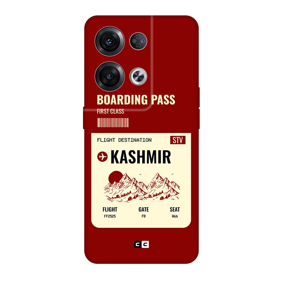 Kashmir Boarding Pass Original Polycarbonate Back Case for Oppo Reno8 Pro 5G
