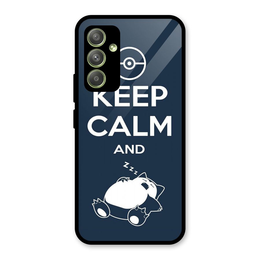 Keep Calm and Sleep Glass Back Case for Galaxy A54