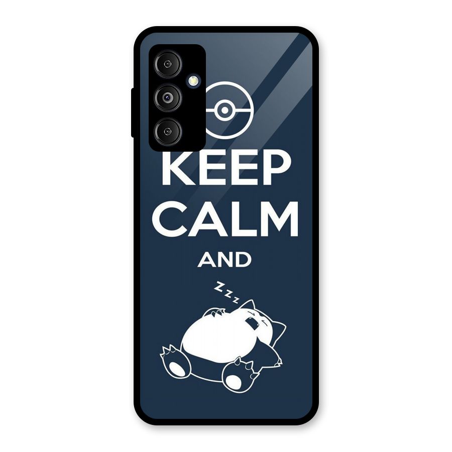 Keep Calm and Sleep Glass Back Case for Galaxy M14 5G