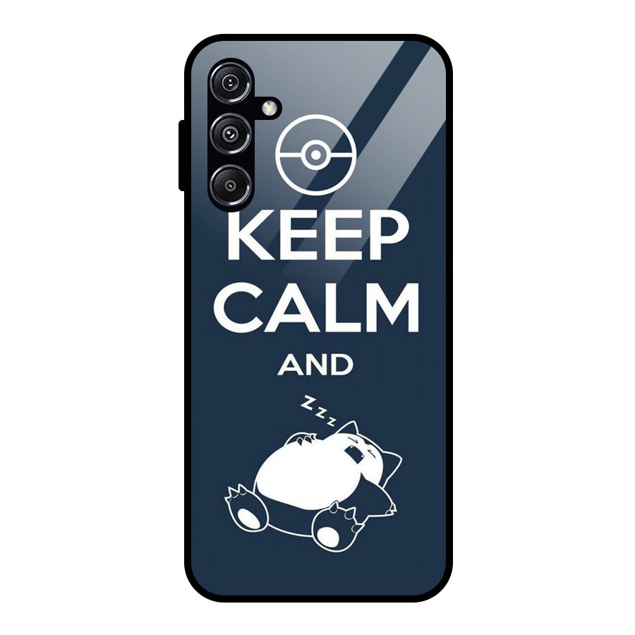 Keep Calm and Sleep Glass Back Case for Galaxy M34 5G