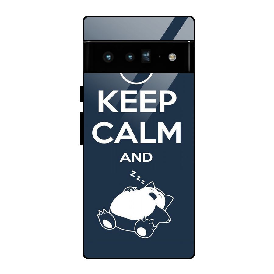 Keep Calm and Sleep Glass Back Case for Google Pixel 6 Pro