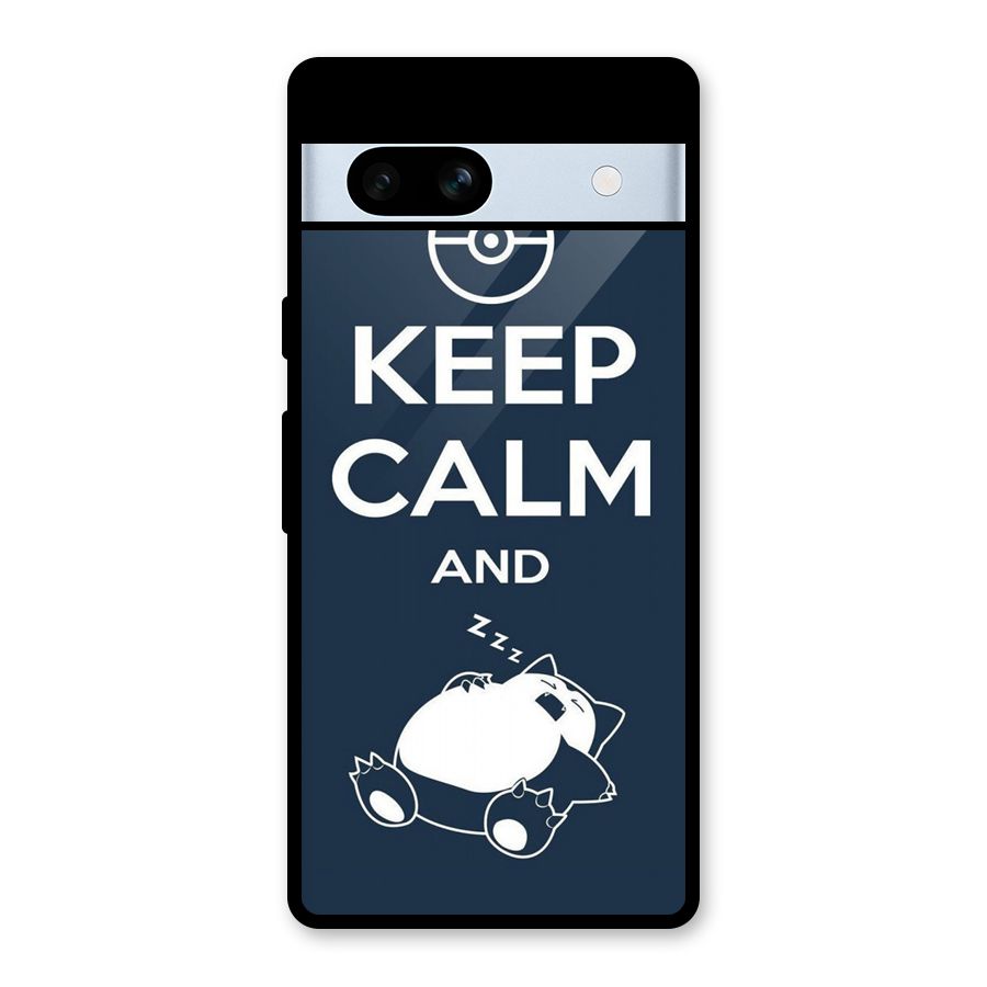 Keep Calm and Sleep Glass Back Case for Google Pixel 7a