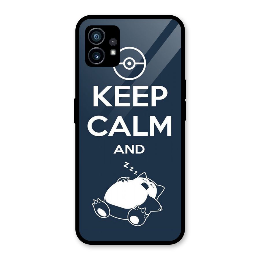 Keep Calm and Sleep Glass Back Case for Nothing Phone 1