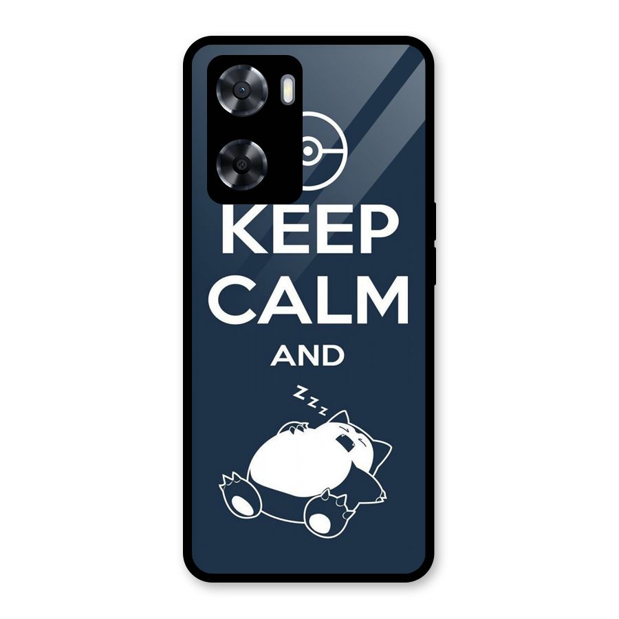 Keep Calm and Sleep Glass Back Case for OnePlus Nord N20 SE