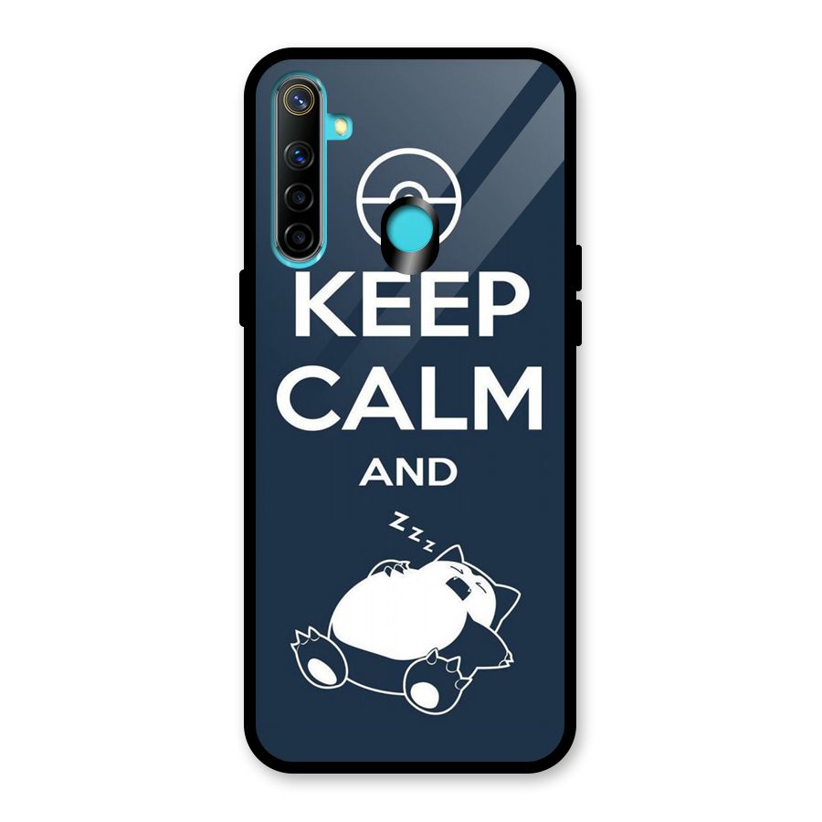 Keep Calm and Sleep Glass Back Case for Realme Narzo 10