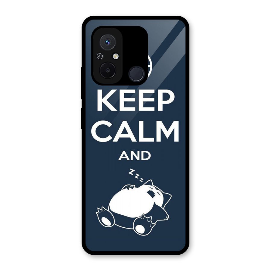 Keep Calm and Sleep Glass Back Case for Redmi 12C