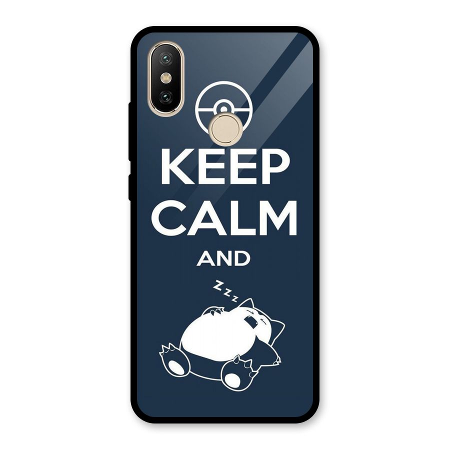 Keep Calm and Sleep Glass Back Case for Redmi A2