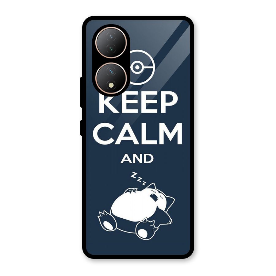 Keep Calm and Sleep Glass Back Case for Vivo Y100A