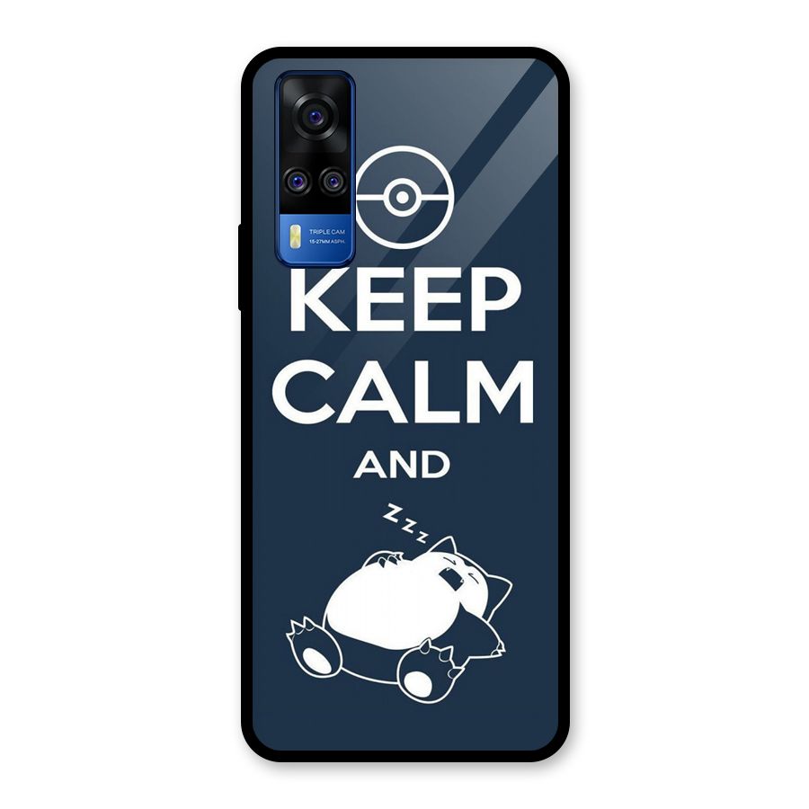 Keep Calm and Sleep Glass Back Case for Vivo Y31