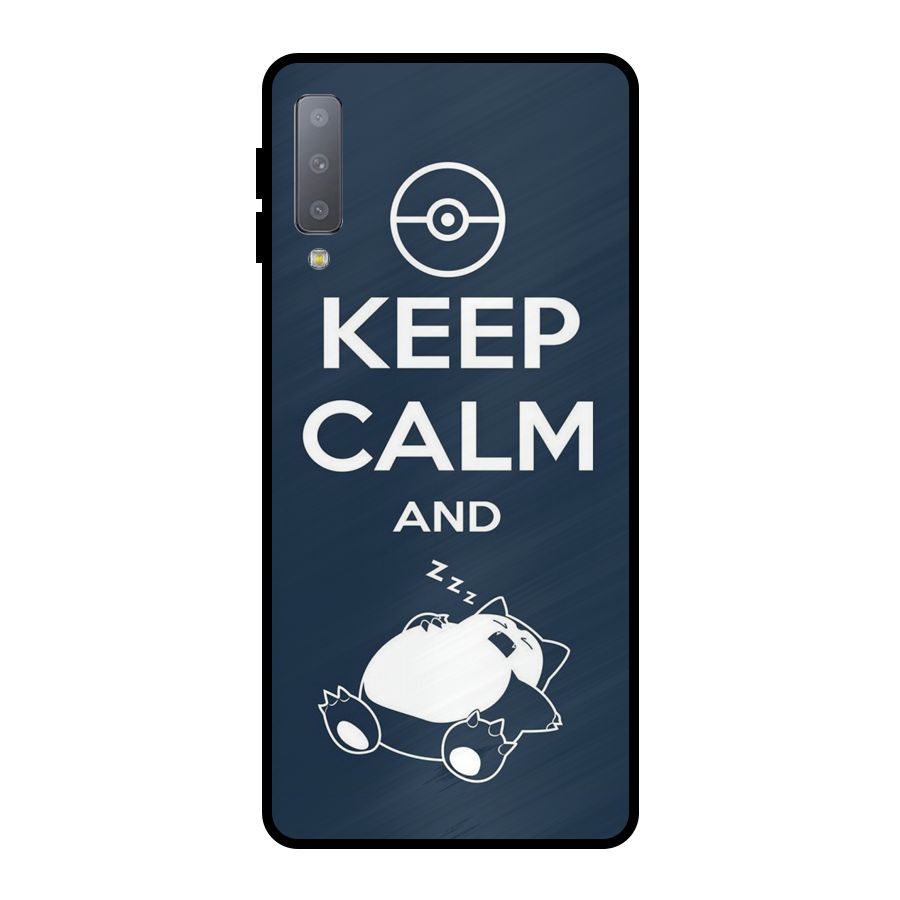 Keep Calm and Sleep Metal Back Case for Galaxy A7 (2018)