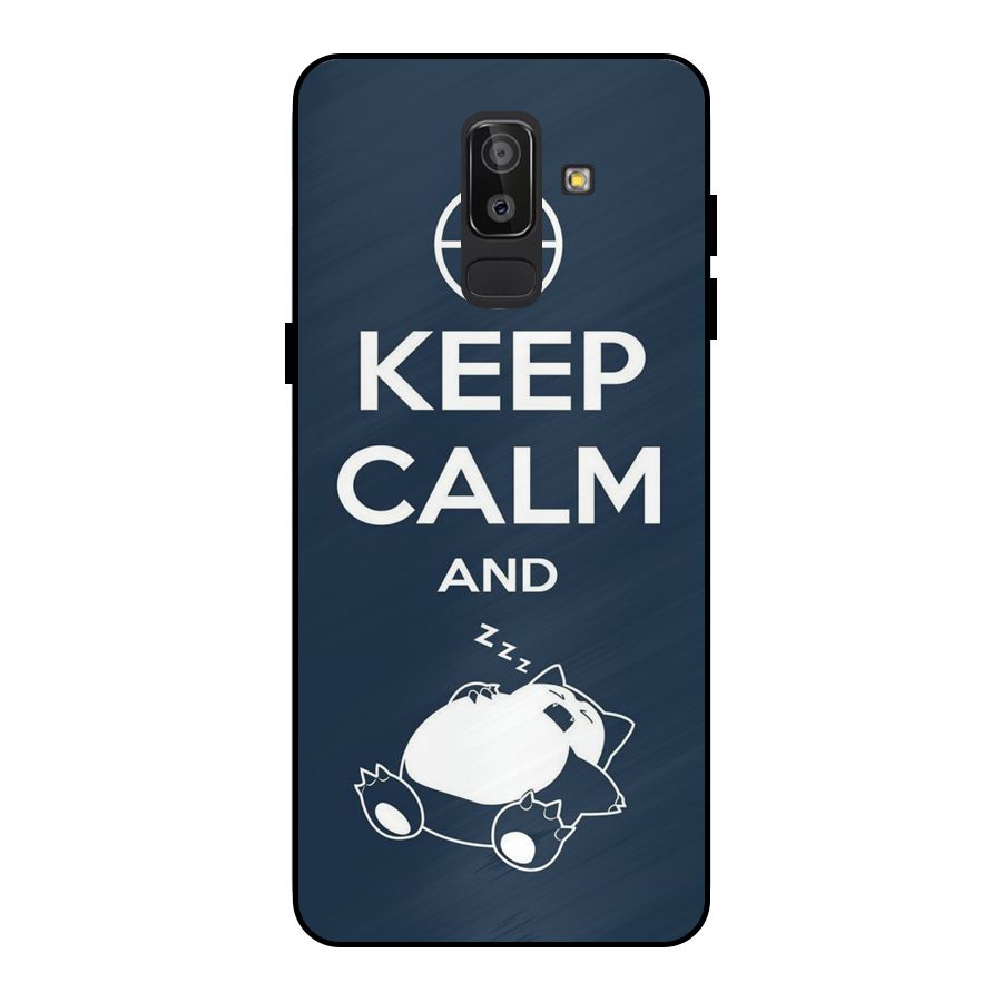 Keep Calm and Sleep Metal Back Case for Galaxy J8