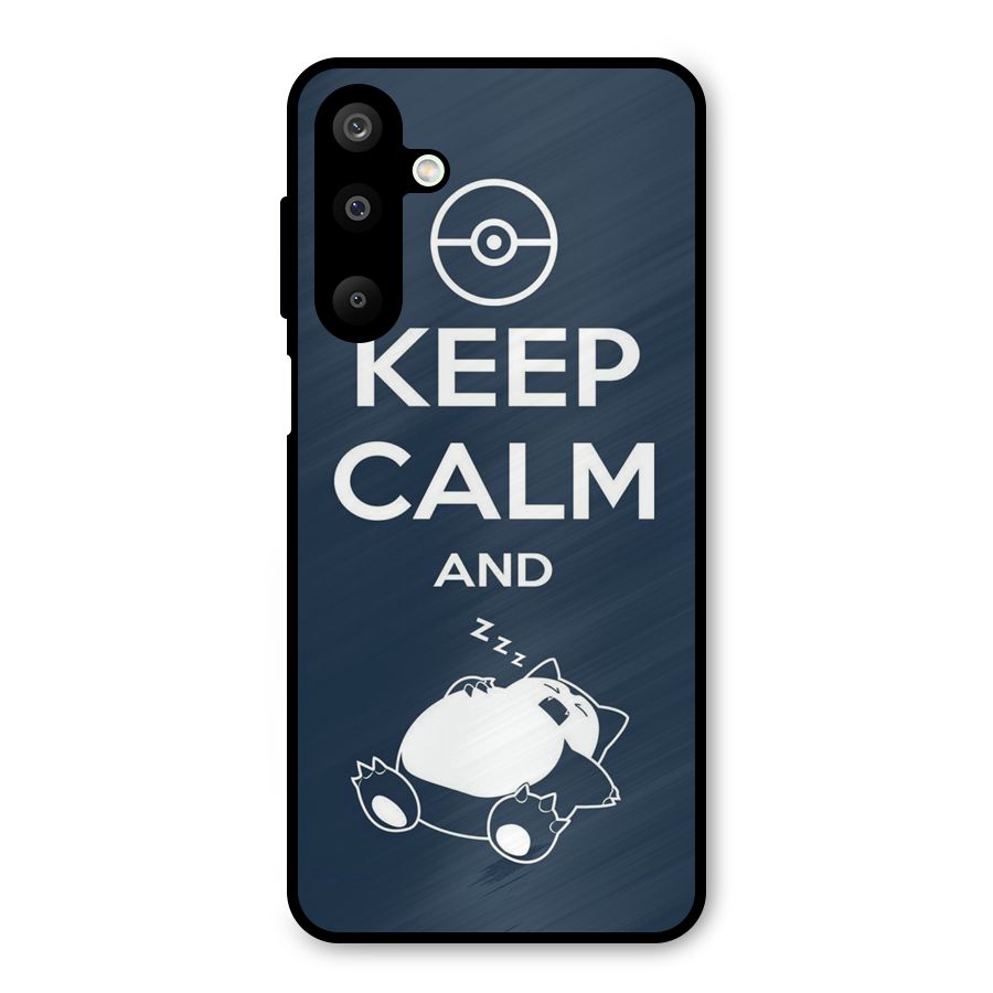 Keep Calm and Sleep Metal Back Case for Galaxy M16