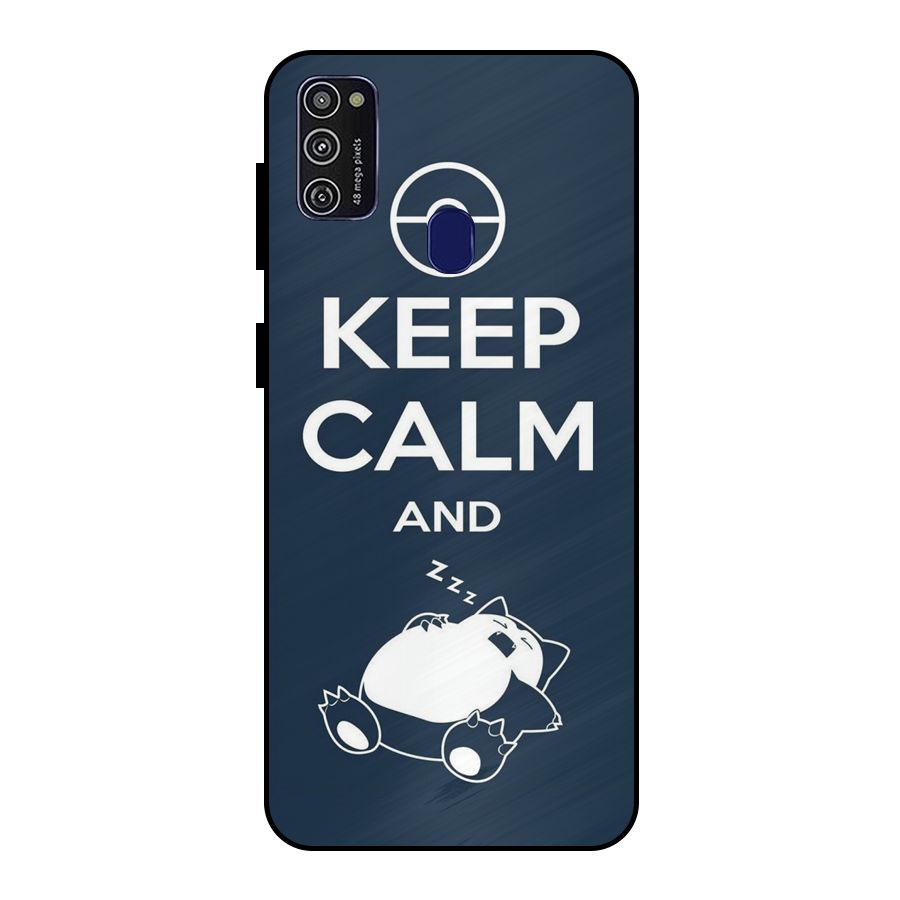 Keep Calm and Sleep Metal Back Case for Galaxy M21