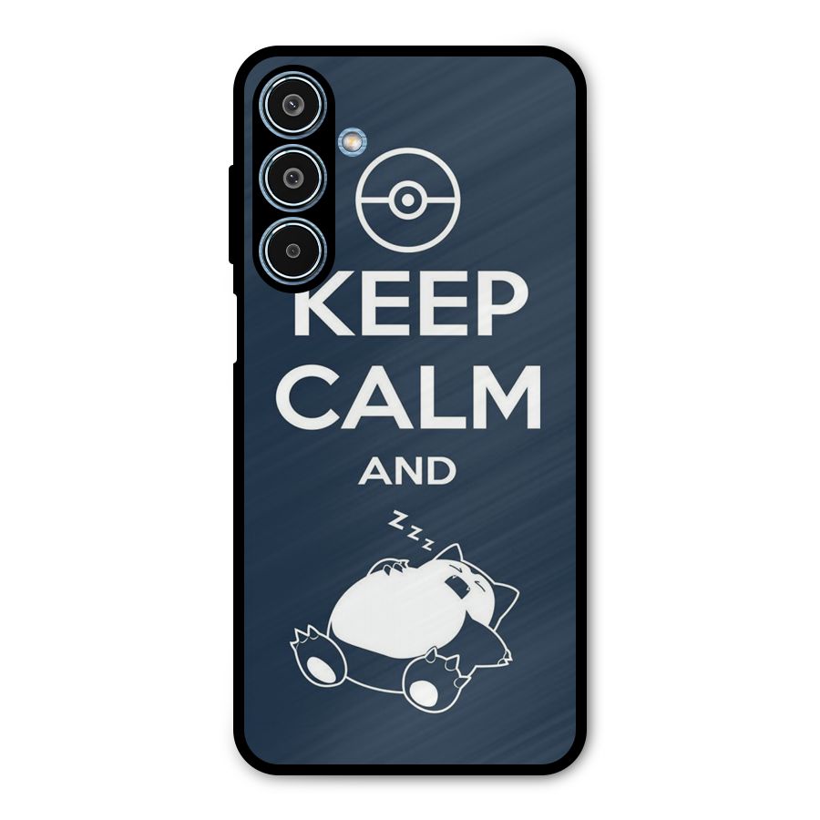Keep Calm and Sleep Metal Back Case for Galaxy M35