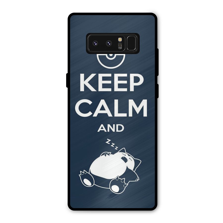 Keep Calm and Sleep Metal Back Case for Galaxy Note 8