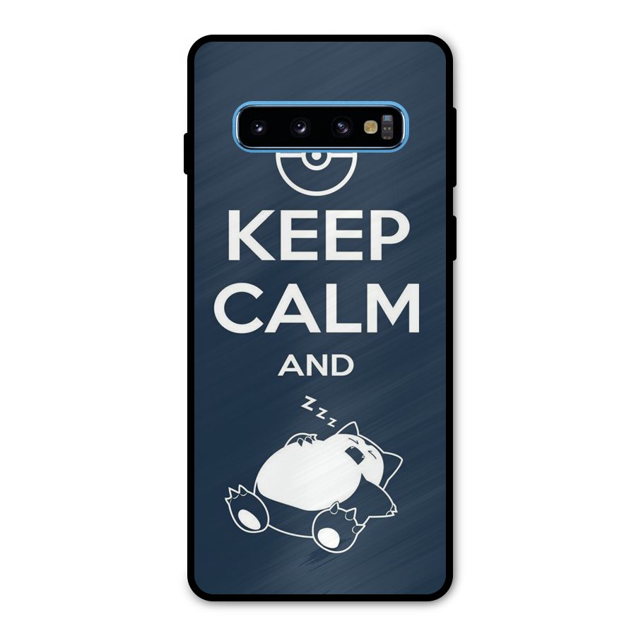 Keep Calm and Sleep Metal Back Case for Galaxy S10