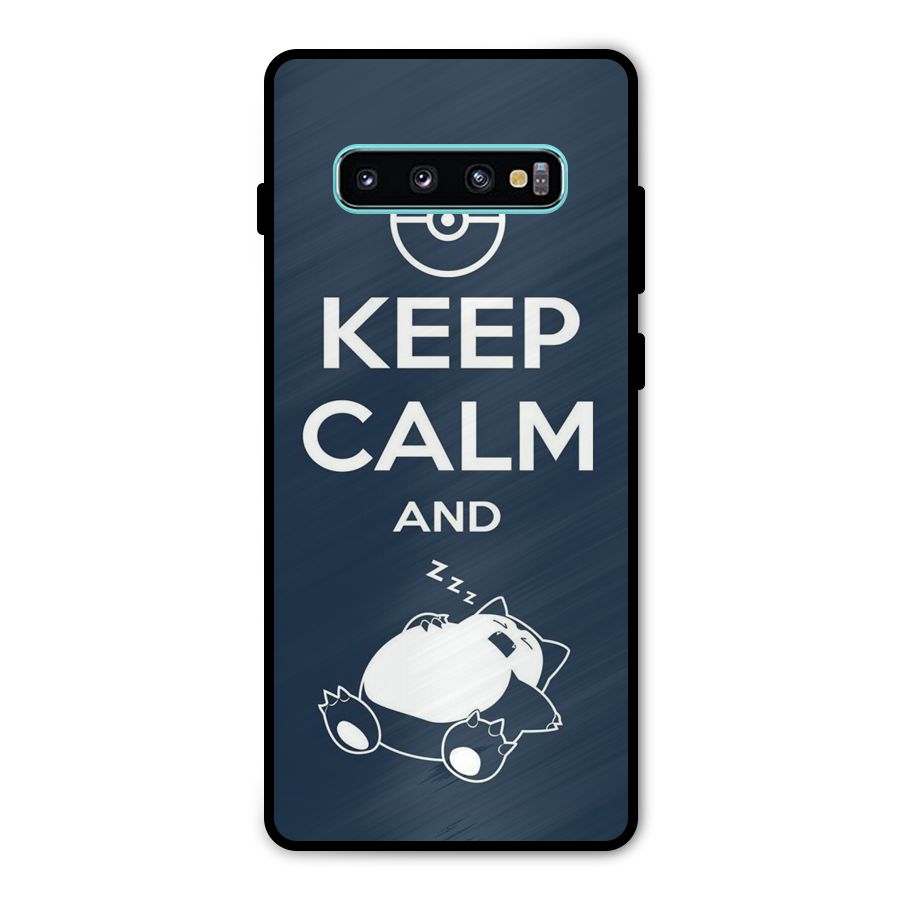 Keep Calm and Sleep Metal Back Case for Galaxy S10 Plus