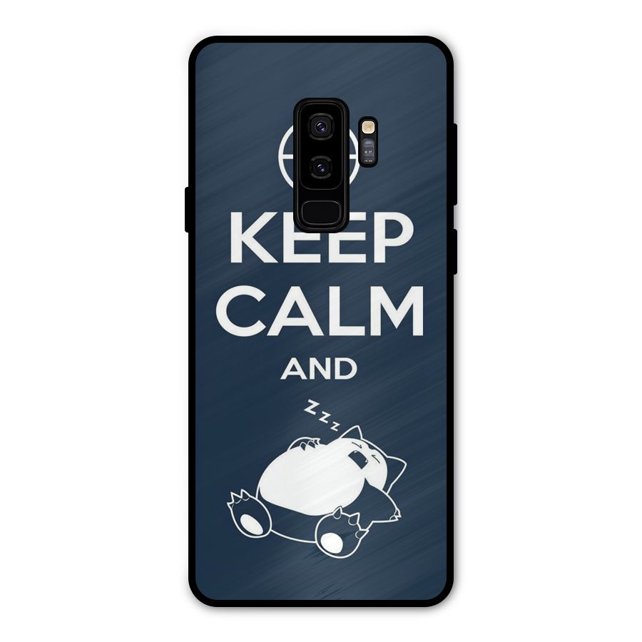 Keep Calm and Sleep Metal Back Case for Galaxy S9 Plus