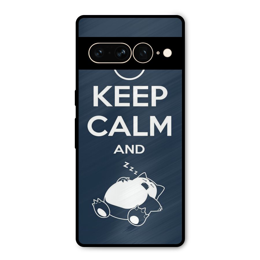 Keep Calm and Sleep Metal Back Case for Google Pixel 7 Pro