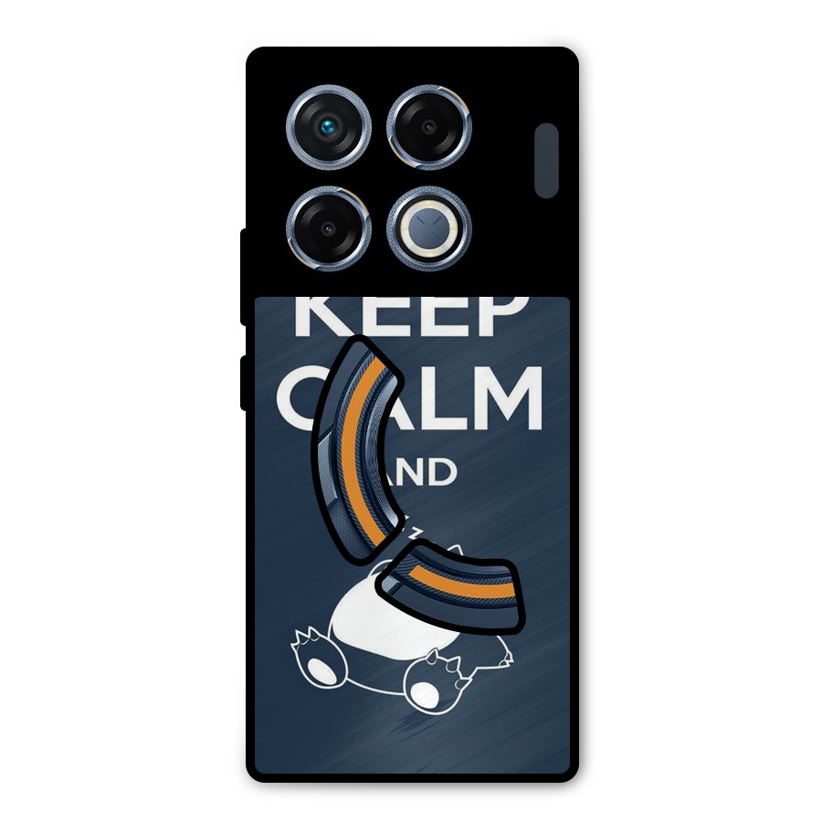 Keep Calm and Sleep Metal Back Case for Infinix GT 20 Pro