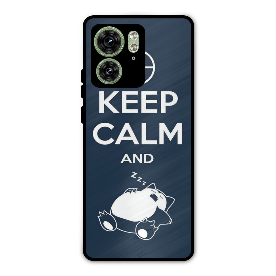 Keep Calm and Sleep Metal Back Case for Motorola Edge 40 5G