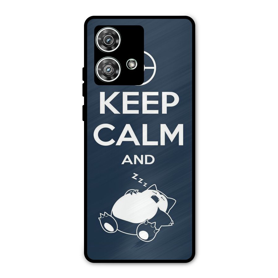 Keep Calm and Sleep Metal Back Case for Motorola Edge 40 Neo