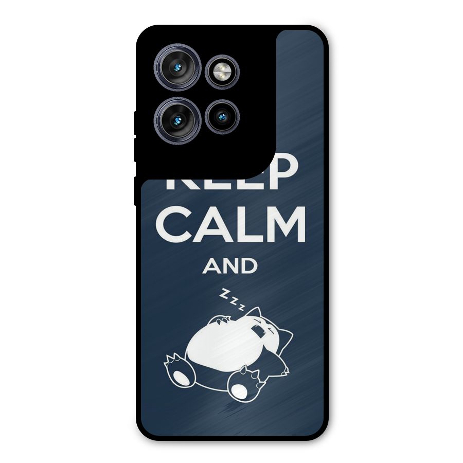 Keep Calm and Sleep Metal Back Case for Motorola Edge 50 Neo